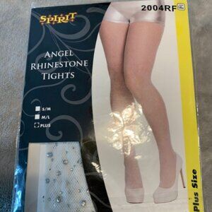 PR SPIRIT WHITE ANGEL RHINESTONE TIGHTS SZ Plus